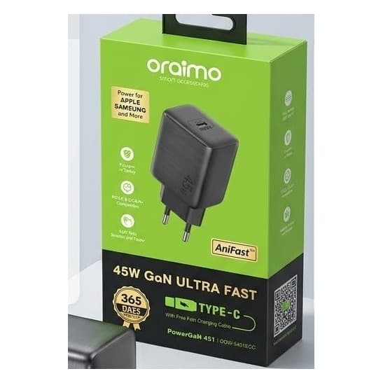 Oraimo PowerGan 451 - 45W — OCW-5451ECC